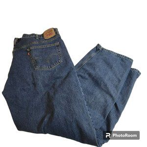 Levi's 550 Jeans, Men's 48x32, Denim Blue, Dark Wash, Relaxed Fit,  EUC